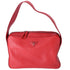 PRADA Triangle Logo Shoulder Bag 1BC023 Red Leather